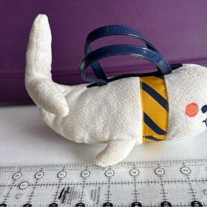 Gymboree White and Blue Whale of a Tale whale purse